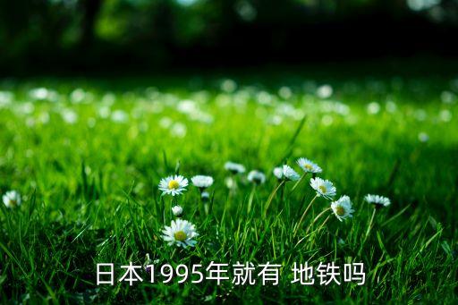 日本1995年就有 地铁吗