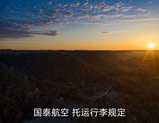 国泰航空 托运行李规定