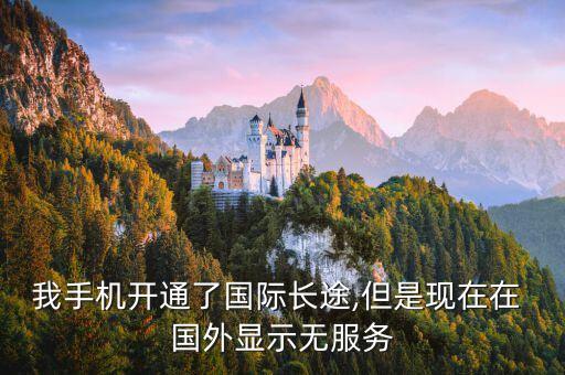 我手机开通了国际长途,但是现在在 国外显示无服务