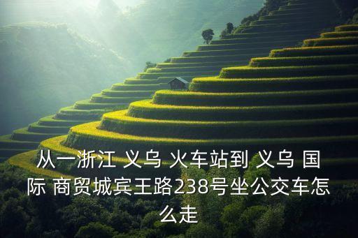 从一浙江 义乌 火车站到 义乌 国际 商贸城宾王路238号坐公交车怎么走
