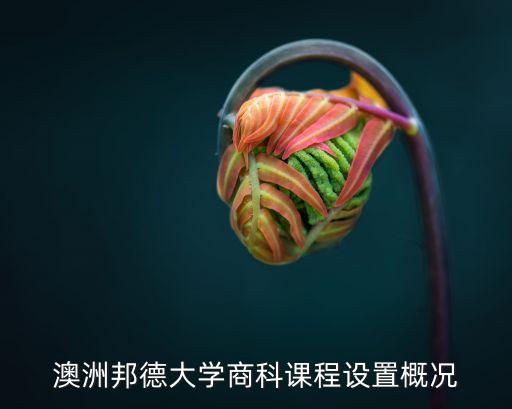 澳洲邦德大学商科课程设置概况