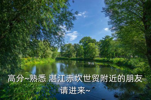高分~熟悉 湛江赤坎世贸附近的朋友请进来~