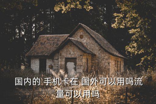  国内的 手机卡在 国外可以用吗流量可以用吗