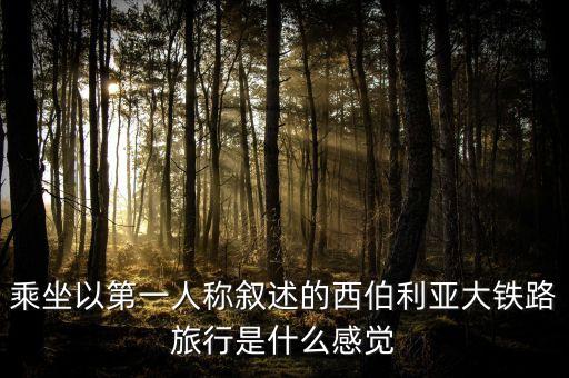 乘坐以第一人称叙述的西伯利亚大铁路旅行是什么感觉