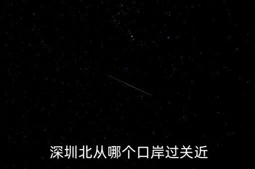  深圳北从哪个口岸过关近