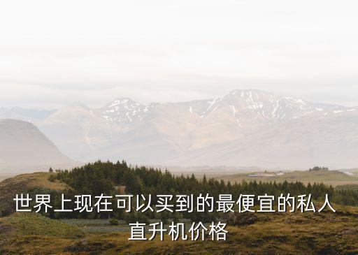 世界上现在可以买到的最便宜的私人 直升机价格