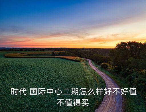  时代 国际中心二期怎么样好不好值不值得买