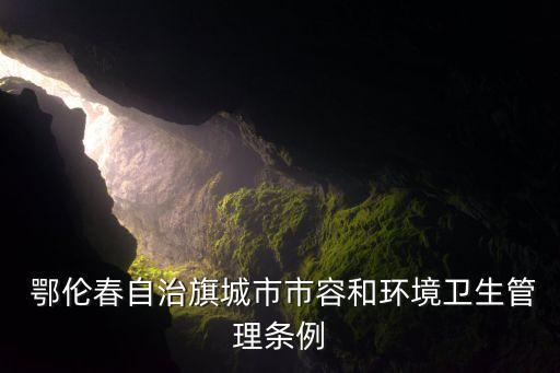  鄂伦春自治旗城市市容和环境卫生管理条例
