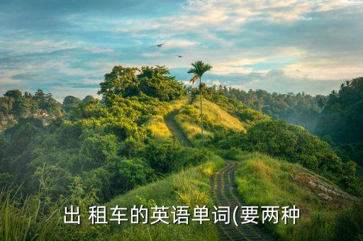 出 租车的英语单词(要两种