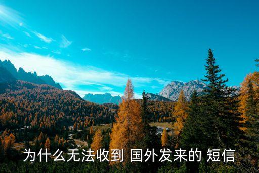 为什么无法收到 国外发来的 短信