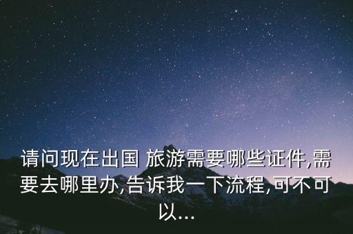 请问现在出国 旅游需要哪些证件,需要去哪里办,告诉我一下流程,可不可以...