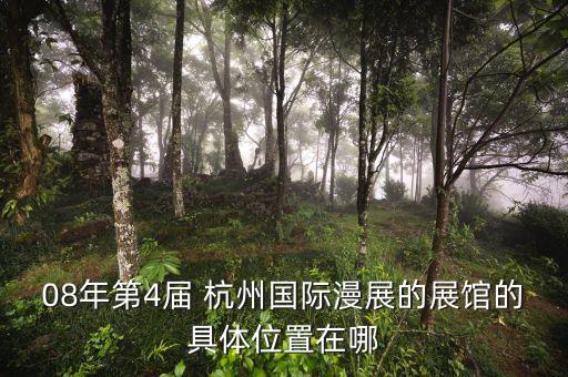 08年第4届 杭州国际漫展的展馆的具体位置在哪