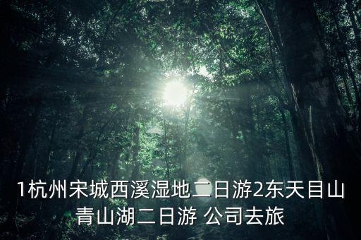 1杭州宋城西溪湿地二日游2东天目山青山湖二日游 公司去旅