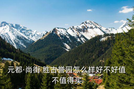 元都·尚街 胜古誉园怎么样好不好值不值得买