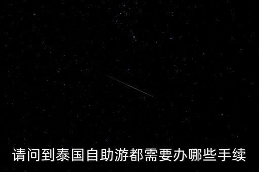 泰国自由行怎样办手续，请问到泰国自助游都需要办哪些手续