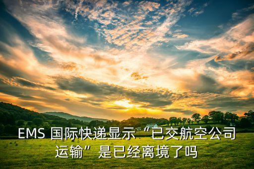 国货航国际快件