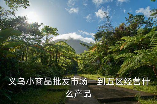  义乌小商品批发市场一到五区经营什么产品