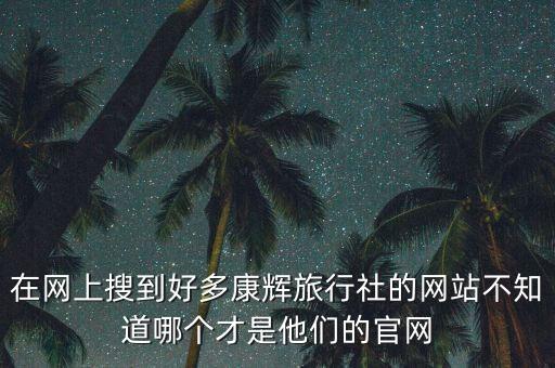 在网上搜到好多康辉旅行社的网站不知道哪个才是他们的官网