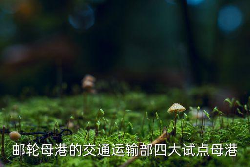 邮轮母港的交通运输部四大试点母港