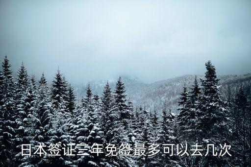 日本签证三年免签最多可以去几次