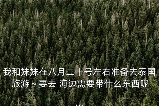 我和妹妹在八月二十号左右准备去泰国 旅游～要去 海边需要带什么东西呢...