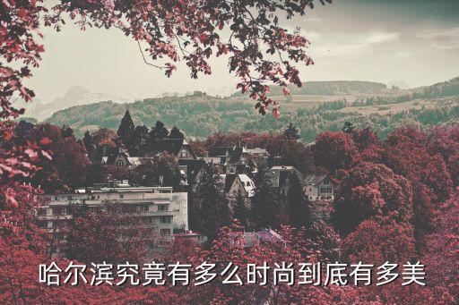  哈尔滨究竟有多么时尚到底有多美