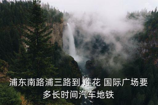 浦东南路浦三路到 莲花 国际广场要多长时间汽车地铁