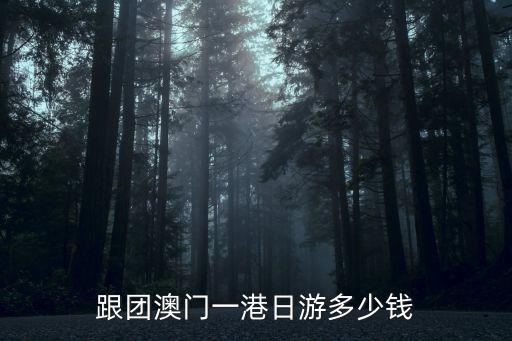 跟团澳门一港日游多少钱