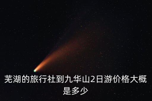 芜湖的旅行社到九华山2日游价格大概是多少