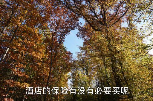  酒店的保险有没有必要买呢