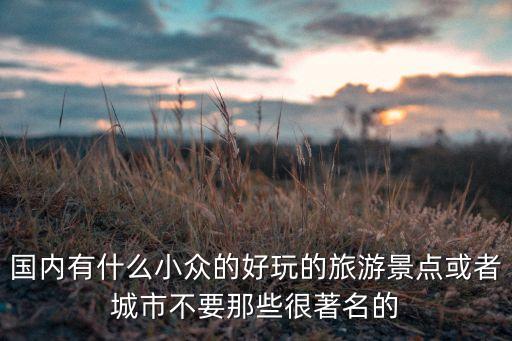国内有什么小众的好玩的旅游景点或者城市不要那些很著名的