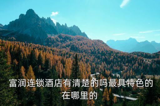  富润连锁酒店有清楚的吗最具特色的在哪里的