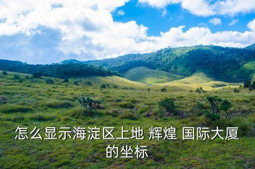 怎么显示海淀区上地 辉煌 国际大厦的坐标