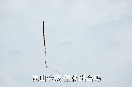 昆山金茂 皇朝出台吗