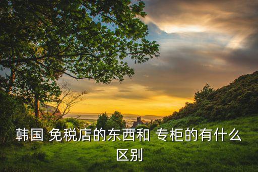 韩国 免税店的东西和 专柜的有什么区别
