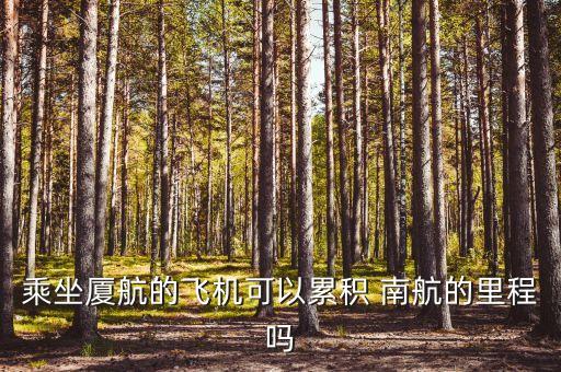 乘坐厦航的飞机可以累积 南航的里程吗