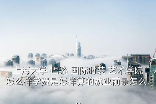 上海大学 巴黎 国际时装 艺术学院怎么样学费是怎样算的就业前景怎么...