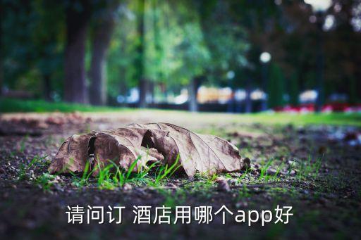 请问订 酒店用哪个app好