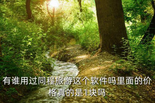 同程旅行商家app，有谁用过同程旅游这个软件吗里面的价格真的是1块吗