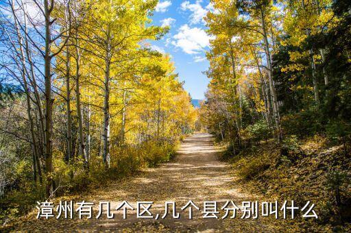  漳州有几个区,几个县分别叫什么