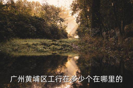 广州黄埔区工行在多少个在哪里的