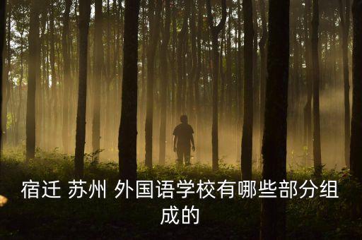 宿迁 苏州 外国语学校有哪些部分组成的