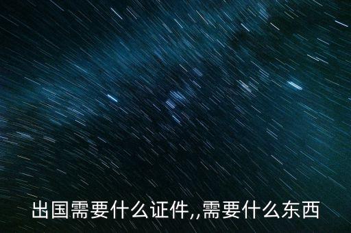 出国需要什么证件,,需要什么东西