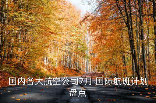 国内各大航空公司7月 国际航班计划盘点