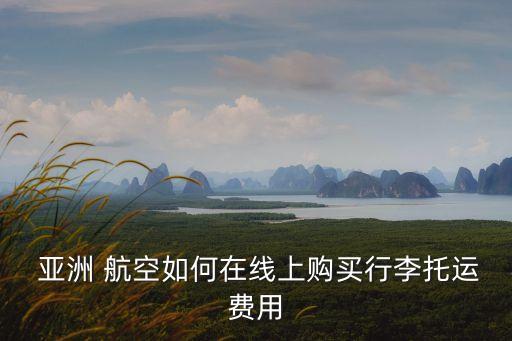  亚洲 航空如何在线上购买行李托运费用