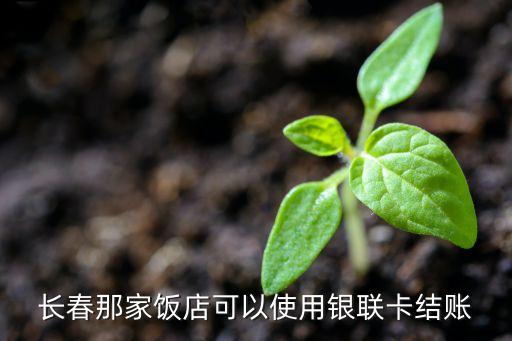 长春那家饭店可以使用银联卡结账