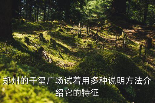 郑州的千玺广场试着用多种说明方法介绍它的特征