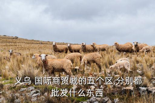  义乌 国际商贸城的五个区,分别都批发什么东西