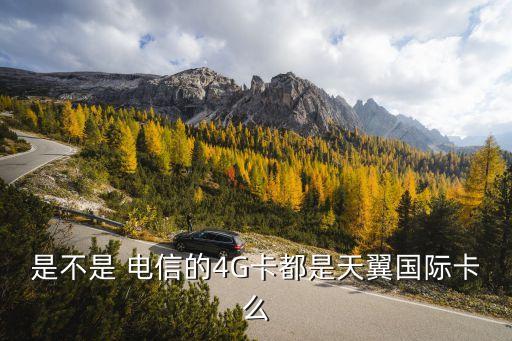 是不是 电信的4G卡都是天翼国际卡么