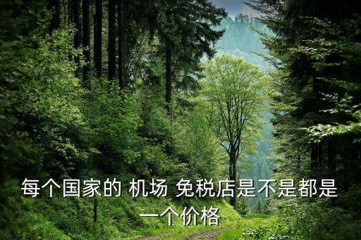 每个国家的 机场 免税店是不是都是一个价格
